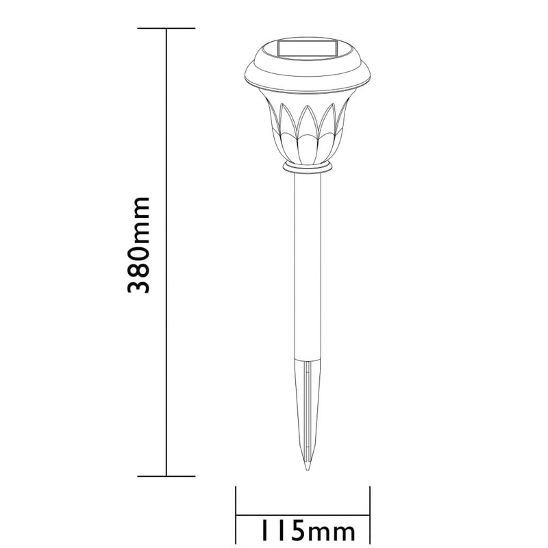 Luxform Lighting Pulzar Intelligent Solar 365 LED Spike/Stake Light -