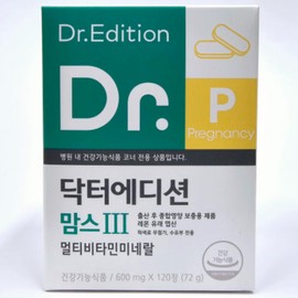 Doctor Edition Mom's 3 Multivitamin Mineral Folic Acid 120 Tablets / 닥터에디션 맘스3 멀티비타민 미네랄 엽산 120정