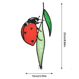 Hanging Pendant Ladybug Suncatcher Stained Glass Window Wall Door Hangings Family Car Decoration for Window Home Decor
