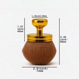 Extra Large Body Makeup Brush for Self Tanner, Self Tan Back Applicator, Brush for Bronzers Blend Self Tanning Applicator, Oval Face Leg Makeup Brush with Drawstring Bag (Gold, One Size)