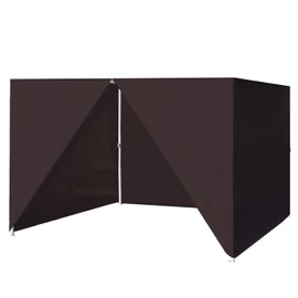 Eurmax USA Full Zippered Walls for 8x8 Easy Pop Up Canopy Tent,4 Walls ONLY(Brown)