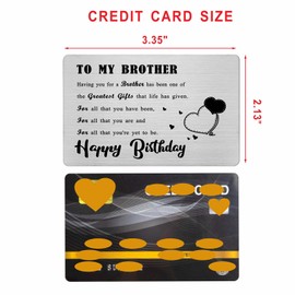 Richesele Birthday Card to My Brother - Brother Birthday Bday Greeting Card - Gifts for Brother Birthday - Birthday Christmas Gifts for Brother