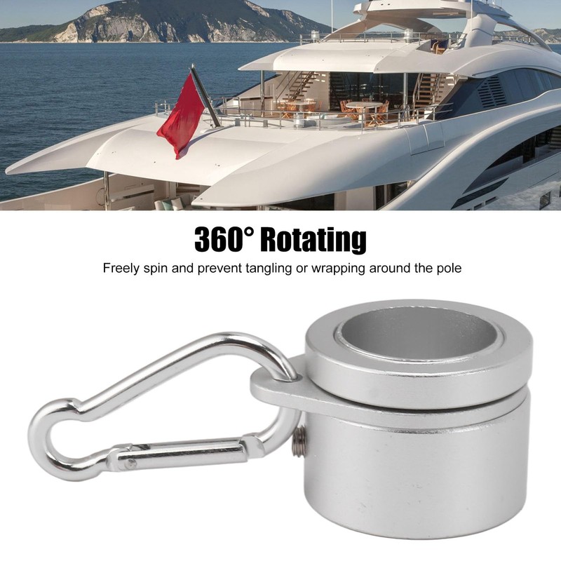Ausla Flag Pole Rings, 360° Rotating Anti Wrap 2 Pieces