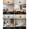 KDG 19.7" Low Profile LED Ceiling Fans with Light, Reversible
