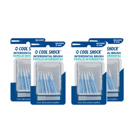 Cool Shock | Cepillo Interdental Delgado de .6mm c/6pz. Para dientes con espacio reducido.Cuello flexible. Protector individual. Incluye estuche. Caja 4 pz