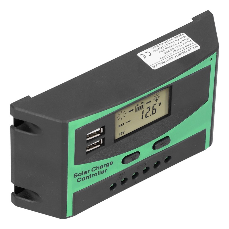 Solar Charge Controller Photovoltaic Discharge PWM Control Regulator 12‑24V 30A