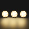 YGS-Tech LED Puck Lights, Under Cabinet Lighting Black Trim, 3000K