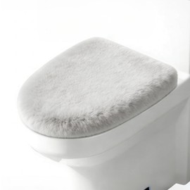 Microfiber Toilet Lid Cover – Soft, Absorbent & Machine-Washable Seat Cover Fits Most Toilet Lids (Dark Gray)