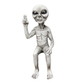 S.T.S.G Figurine Interior Alien Gardening Garden Ornament Figurine Miscellaneous Goods Alien Cute Unique Ornament Present (A))