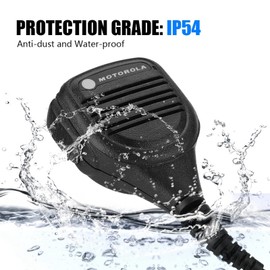 Portable Handheld Speaker Mic for Motorola Walkie Talkie, 3.5mm Headphone Jack Speaker Mic Walkie-talkie Radio Hand Microphone with Steel Belt Clip for Motorola GP88S, GP2000, GP88, GP3688, etc