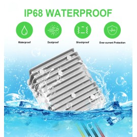 Unbranded DC 36/48V Step Down to 12V 10A 120W Converter Voltage Regulator with Fuse Silver