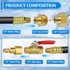 RV Winterizing Kit Sprinkler Blowout Adapter with Shut Off Valve-12