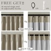 TWODRAPES Taupe Blackout Linen Curtains 102 Inches Long for Bedroom