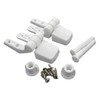 LASCO 14-1039 White Plastic Toilet Seat Hinge with Bolts and