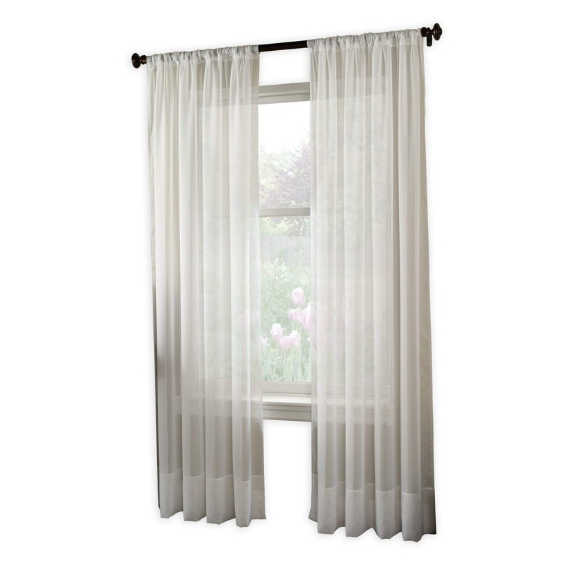 Curtainworks Soho Voile Curtain Panel, 144", Winter White