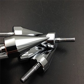 XKMT-Universal Chromed Spike Bolts Compatible with Windscreen Fairings License Plate [B00YWCRZAA]