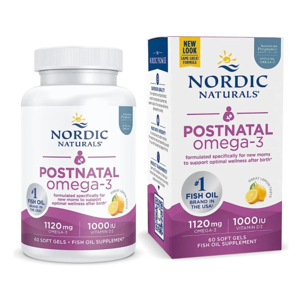Nordic Naturals Suplemento Posnatal Omega-3, 1120 mg de Omega 1000