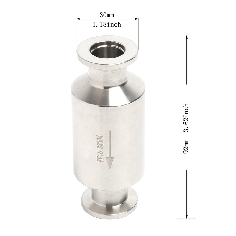 QiiMii Stainless Steel 304 Vacuum Pump Check Valve KF check