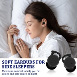 Piegricdiat Invisible Sleep Headphones, Sleep Earbuds for Side Sleepers, Mini Noise Blocking Sleep Earphones, Bluetooth 5.3 Wireless Earbuds for Sleeping, Working, Black