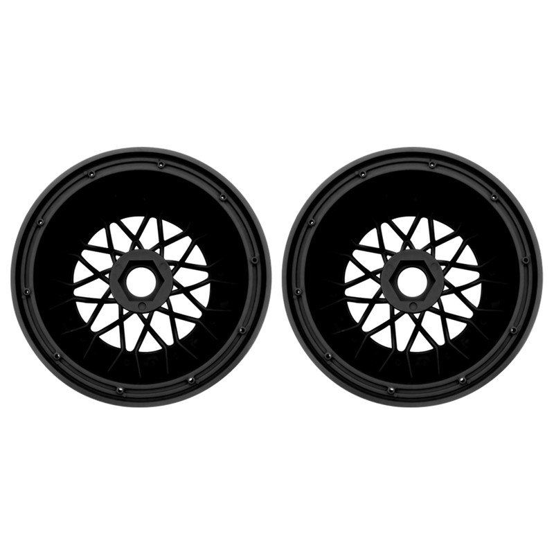FLMLF Nylon Rear Wheel Hub Rim Set Black for 1/5