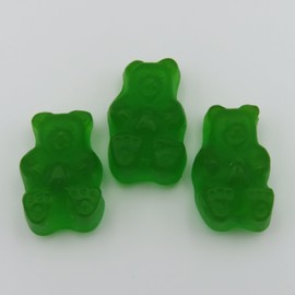 Beulah's Green Apple Gummy Bears, 2 Pound Package, 260 Pieces of Candy