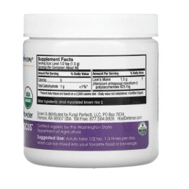 Fungi Perfecti, Lion's Mane, Mushroom Mycelium Powder, 100 g