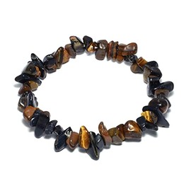 Blue Tiger Eye Gemstone Chip Bracelet