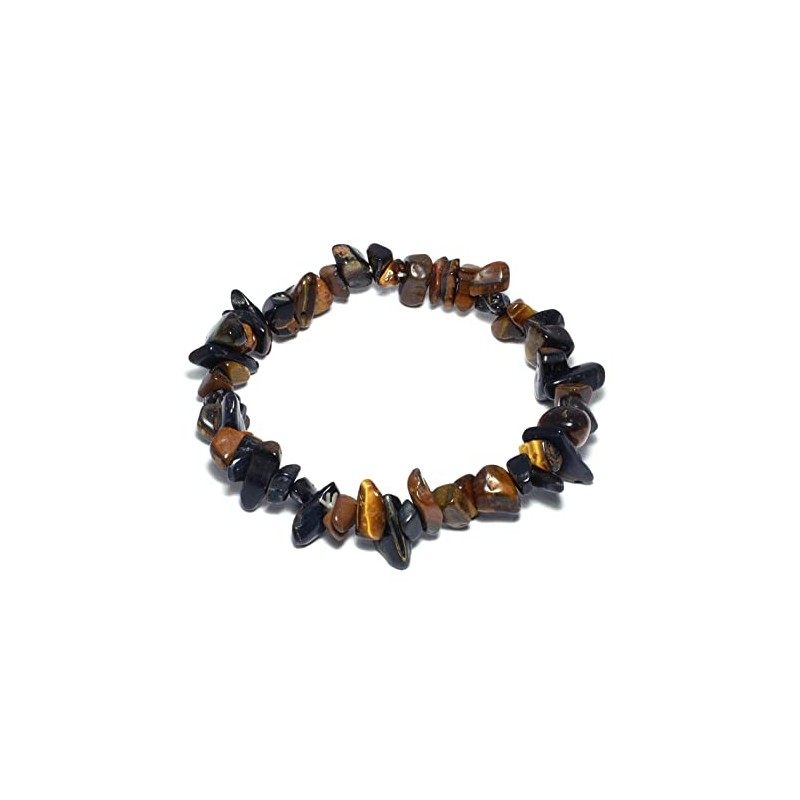 Blue Tiger Eye Gemstone Chip Bracelet