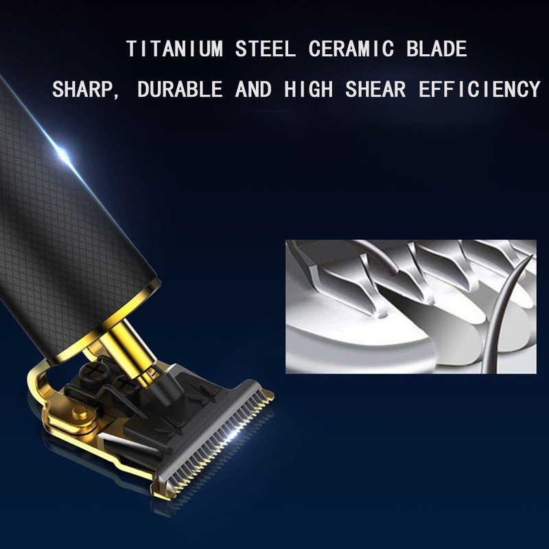 Rechargeable Hair Trimmer Men Hair Clipper Barber Finishing Hair Cutting