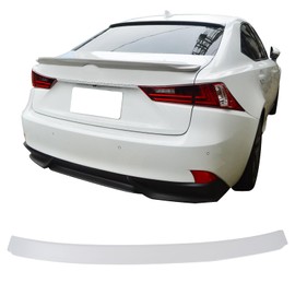 IKON MOTORSPORTS, Rear Window Roof Spoiler Compatible with 2014-2020 Lexus IS Class IS F IS200t IS250 IS300 IS350 Sedan 4Dr, F-Sport Style Unpainted Gray ABS Top Roofline Windshield Visor Spoiler Wing