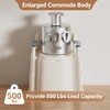 AKIMRABY Bedside Commode, Upgraded Safety Commode Toilet for Elderly and