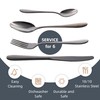 Black Silverware Set, Avalon 24 Piece Flatware Set Service for