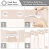 Gibelle No Hook Waffle Weave Shower Curtain with Snap-in Fabric
