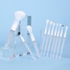 MSQ 10 PCS Makeup Brushes Professional Set Frosted Crystal Handles