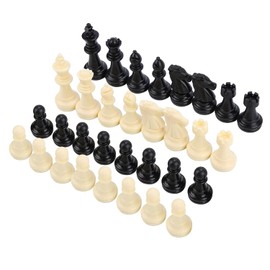 32pcs Reemplazo de la Pieza de Ajedrez, el Plastico Ajedrez Internacional Magnético Peones de Juego Piezas de Figura para el Tablero de Ajedrez, Reemplazo de Piezas Faltantes - Solo Piezas
