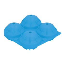 Aoveew 4 Grids Ice Form Superior Silicone Ice Ball Maker Tray, Brilliant for Home Kitchen (Blue)