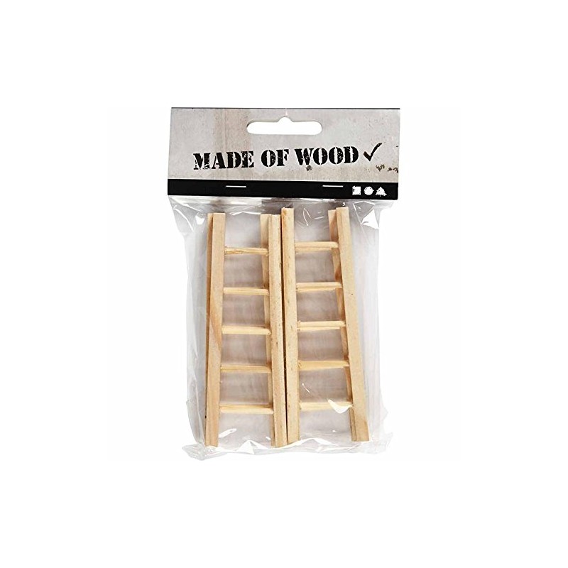 Ladder, size 10x3,5 cm, pine, 6 pcs