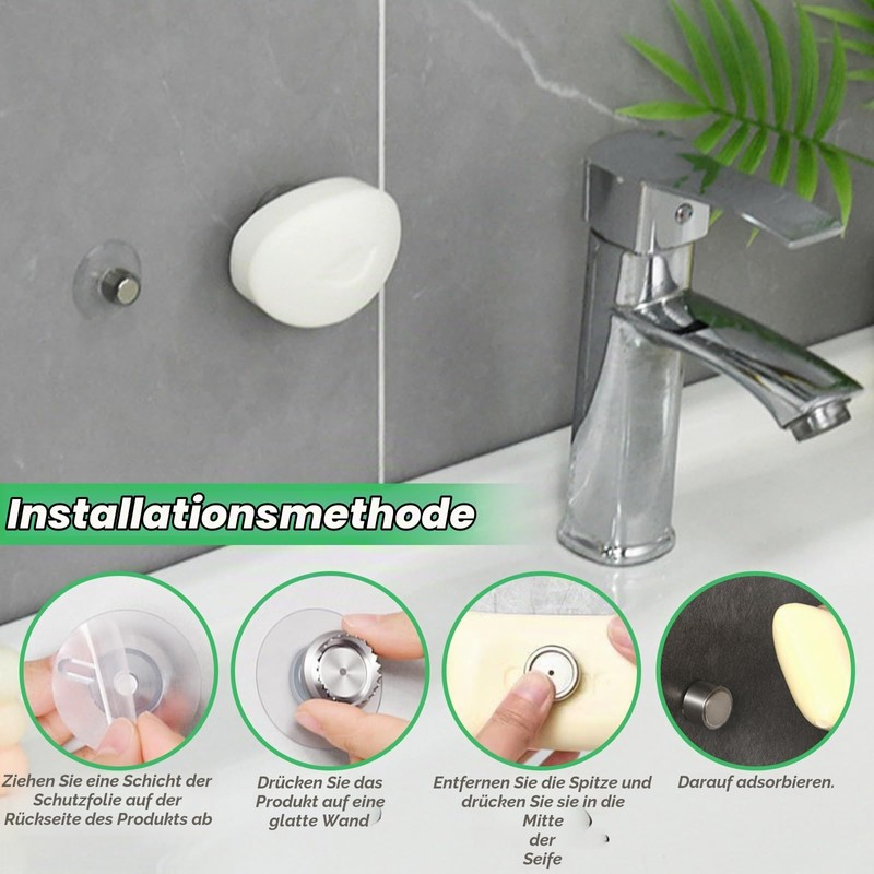 Pack of 2 Stainless Steel Soap Holder Magnetic Soap Holder