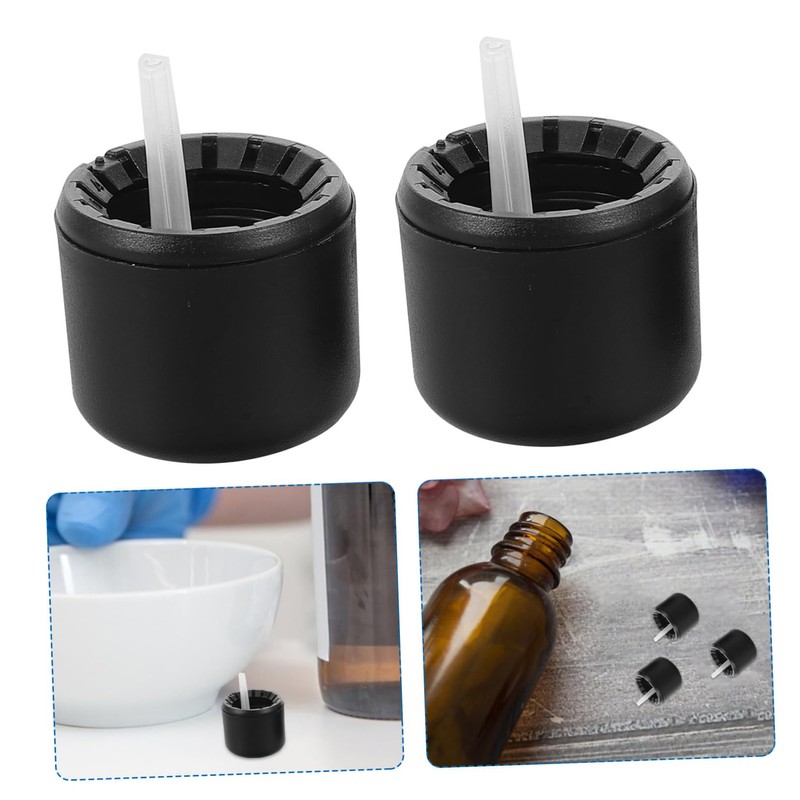 Baluue 20pcs Airtight Sealing Dropper Caps for Essential Oil Bottles