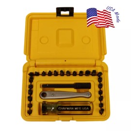 Chapman #7331 SAE + Metric Allen Hex Screwdriver Bit Set MADE IN USA Hex Key Kit