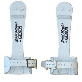 Gibson Athletic Single Buckle Just Right Uneven Bar Grips, Gymnastics, Girls, White, Medium
