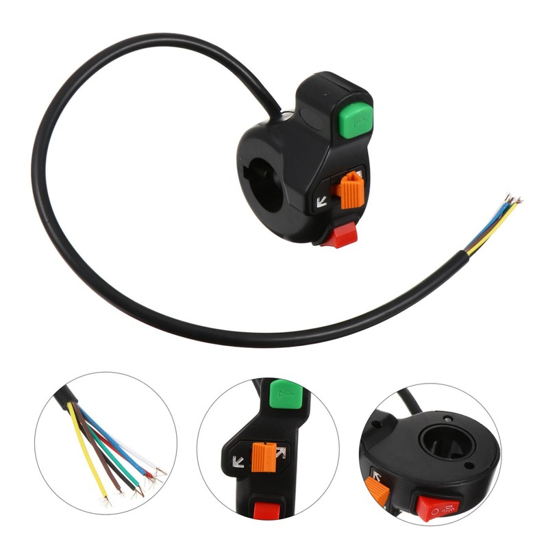 FUNOMOCYA Motorcycle Control Switch for Headlight Horn and Turn Signal