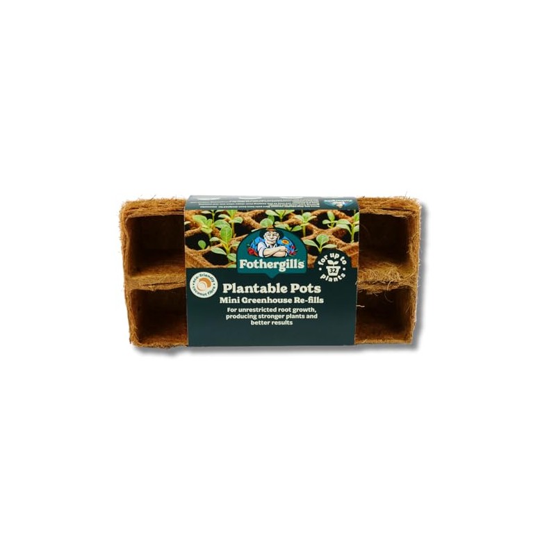 Mr Fothergills Greenhouse Kit Refill, 32 Plantable Pots, Large