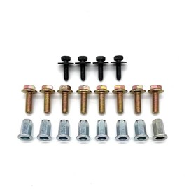 Region Offroad Plastic Front Bumper Steel Skid Plate Bolts/Nutserts Compatible with Jeep Wrangler JL JLU Gladiator JT