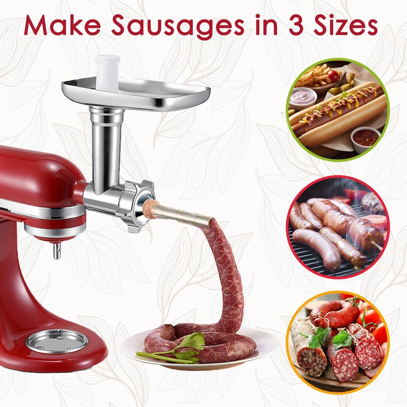 Ezato Meat Grinder Attachment for KitchenAid Mixer, Food Grinder Attachment