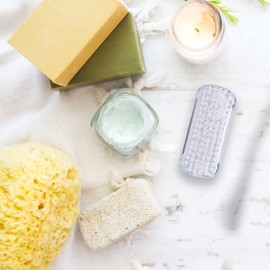 Relaxdays Nail Brush Set of 8 Double-Sided Hand Brushes with Hard Bristles Plastic H x W x D: 3.5 x 8.5 x 3.5 cm Transparent