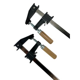 Set of 4-18" Steel Bar Clamp with Metal Ratcheting System and Quick Release Suitable for a Wide Range of Woodworking and Metalworking