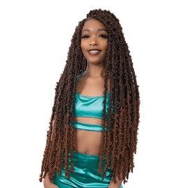 Janet Collection Crochet Braids Nala Tress Bali Butterfly Locs Braid 30" (1-pack, OET1B/BURG)