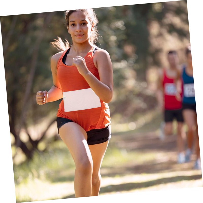 WOONEKY 10-Pack Marathon Race Bibs Blank Numbers for Marathons Sports