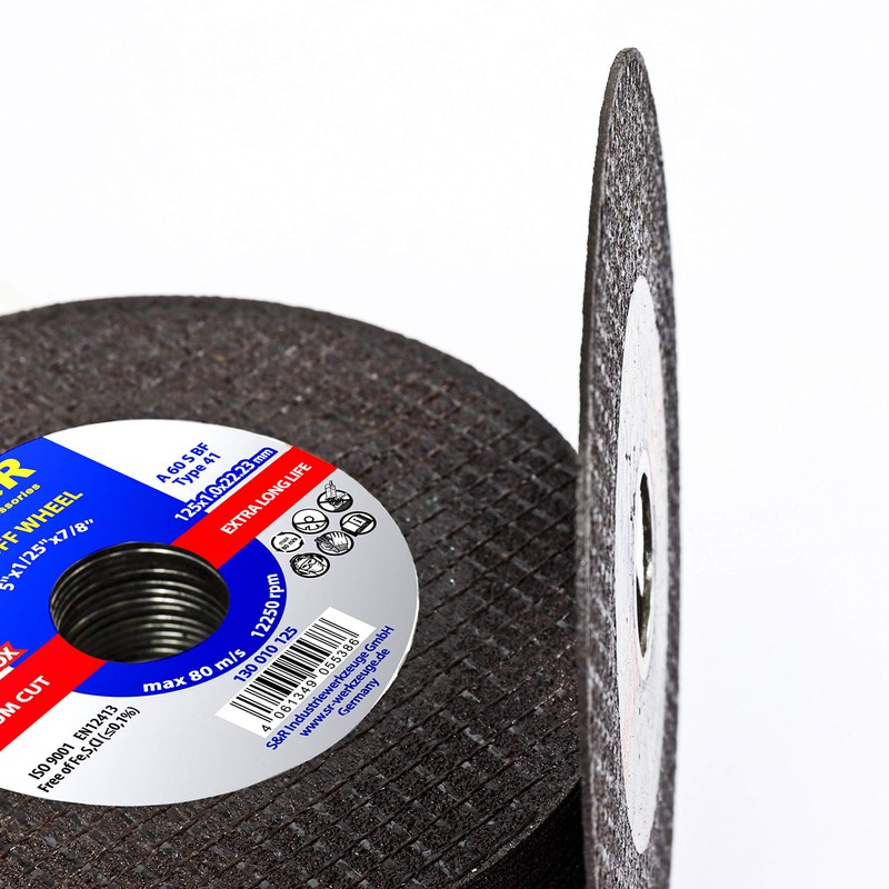 S&R Cutting discs for metal, stainless steel, 125 x 1.0